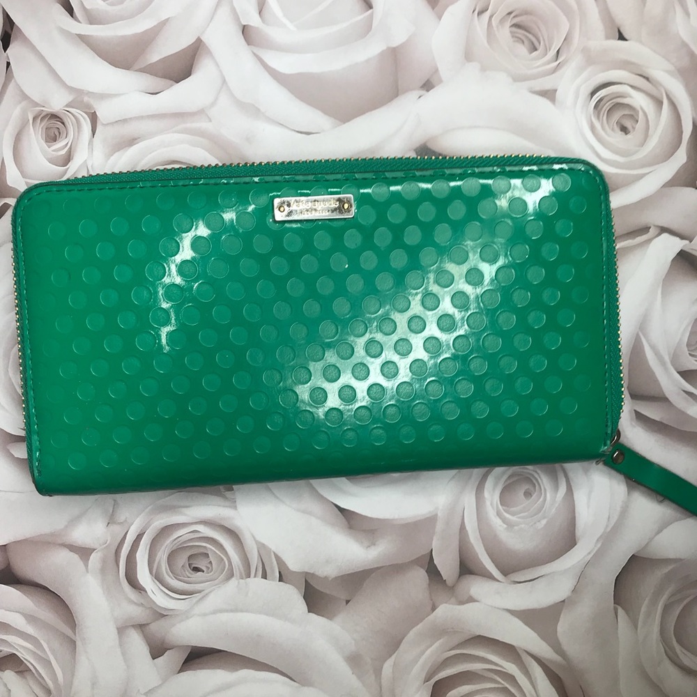 Kate Spade green patent leather wallet